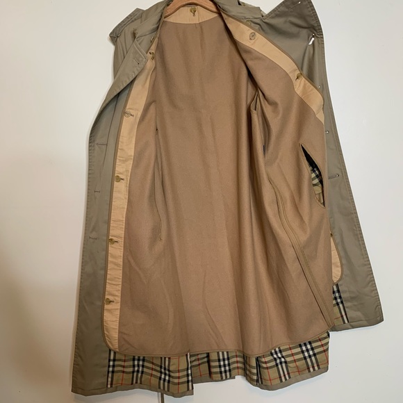 BURBERRY Long Kensington Trench w/ Removable Warm Lining Vintage Sz 44L - Picture 7 of 15